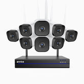 WS800 - 8MP Ultra HD 16 Channel 8 Cameras Wireless NVR Security System, 2.4/5.8G Dual-Band WiFi Pro, Human Motion Detection, Two-Way Audio, Night Vision, Works with Alexa